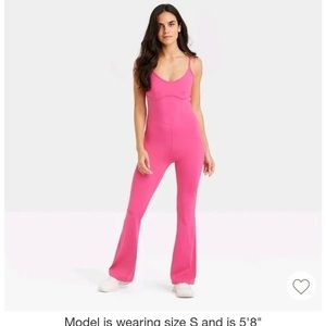 JOYLAB Flare Long Bodysuit Vibrant Pink
